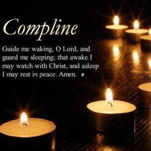 candles with compline prayer