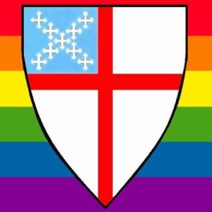 Episcopal Shield on Pride Falg