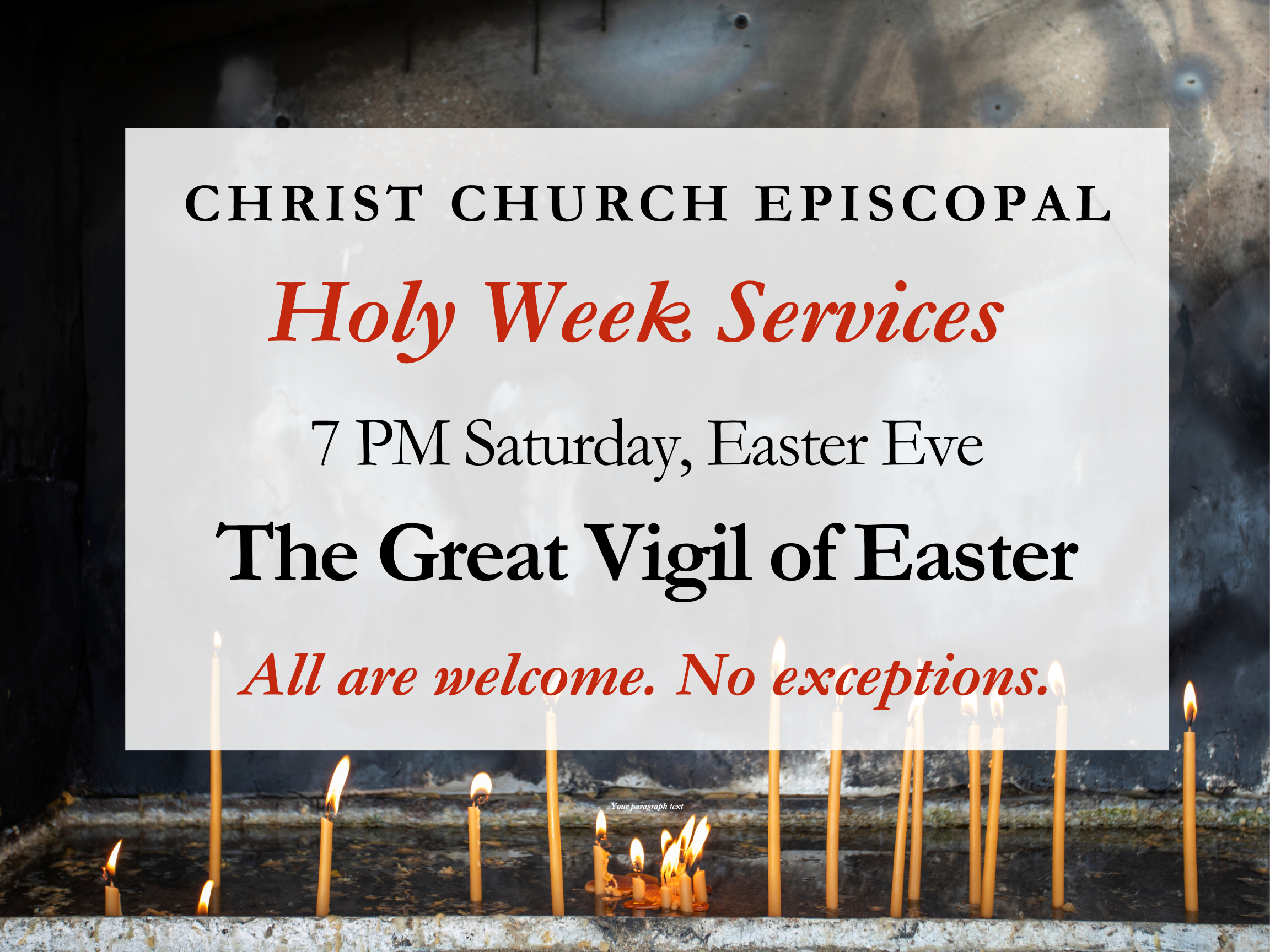 The Great Vigil of Easter